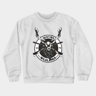 Wildlands hunting design with deer and shotguns since 1978 Crewneck Sweatshirt